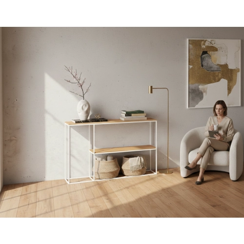 KONSOLA Z DREWNA LITEGO DĄB OLCHA JESION SKD-371